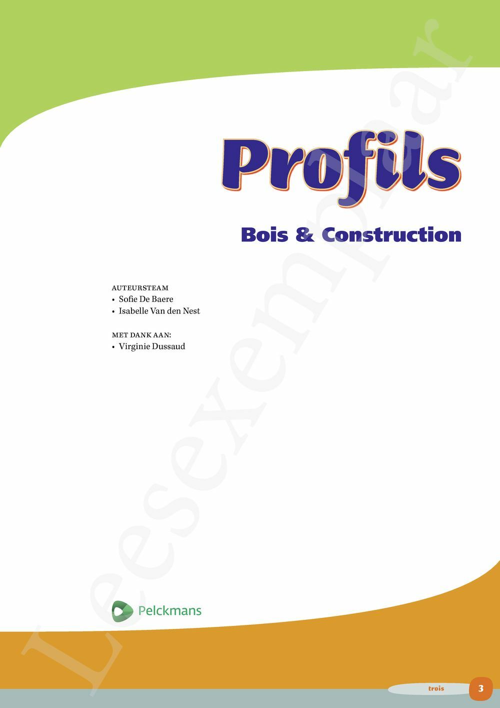 Preview: Profils Bois & Construction Vaktaalleerwerkboek (incl. Pelckmans Portaal)