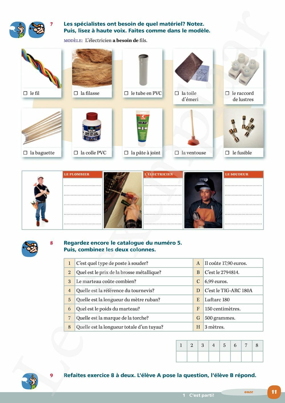 Preview: Profils Sanitaire & Electricité, Mécanique & Auto Vaktaalleerwerkboek