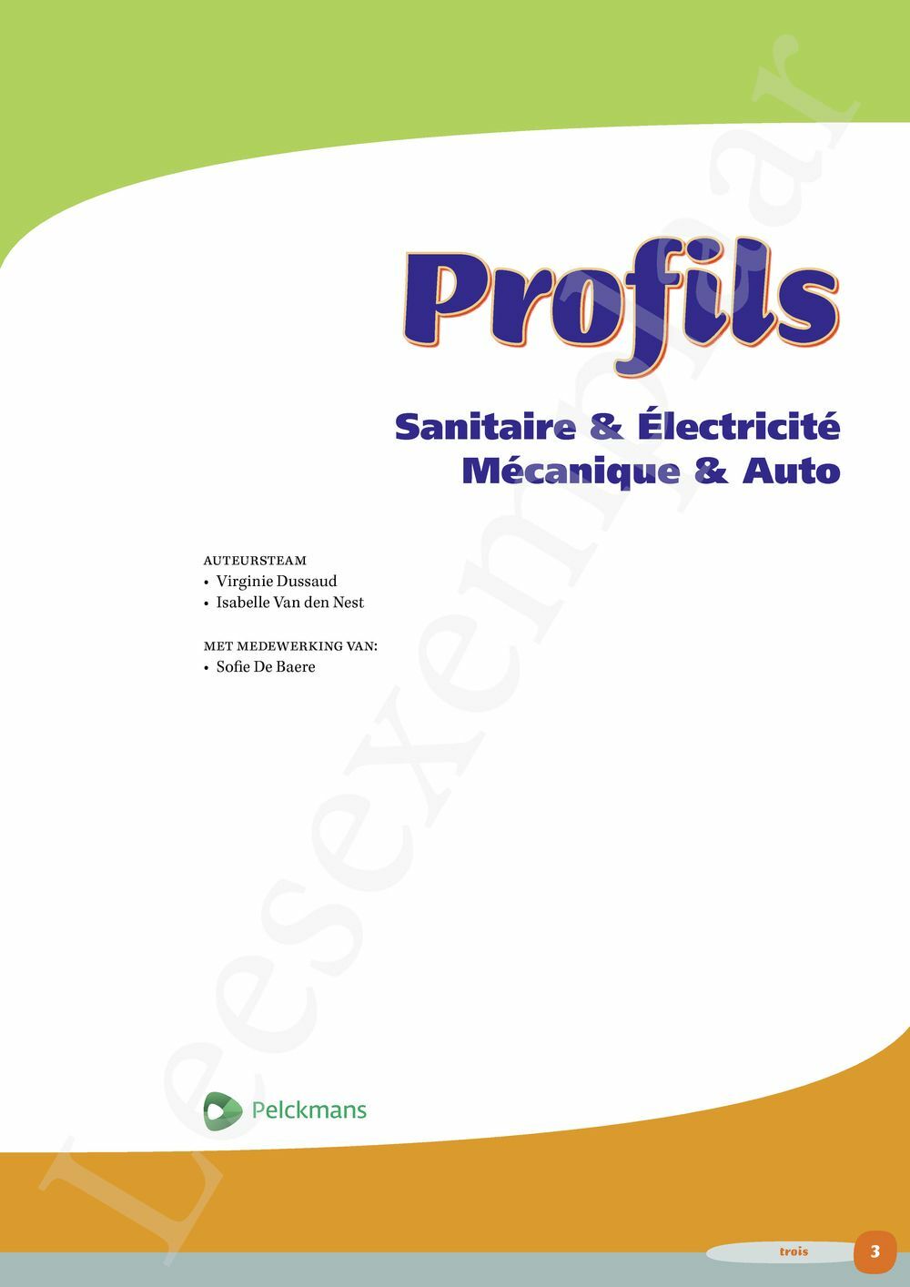 Preview: Profils Sanitaire & Electricité, Mécanique & Auto Vaktaalleerwerkboek (incl. Pelckmans Portaal)