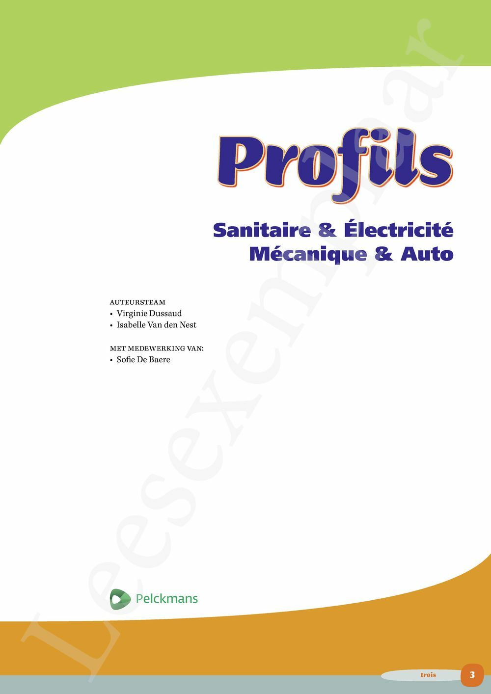 Preview: Profils Sanitaire & Electricité, Mécanique & Auto Vaktaalleerwerkboek
