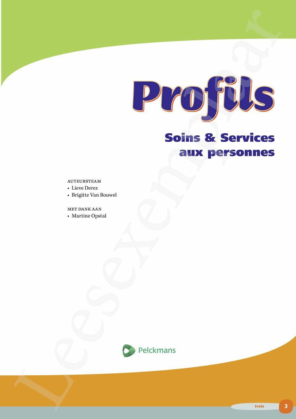 Preview: Profils Soins & Services aux personnes Vaktaalleerwerkboek (incl. Pelckmans Portaal)