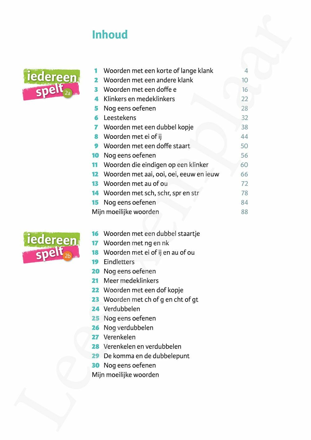 Preview: Iedereen spelt 2a Leerwerkboek