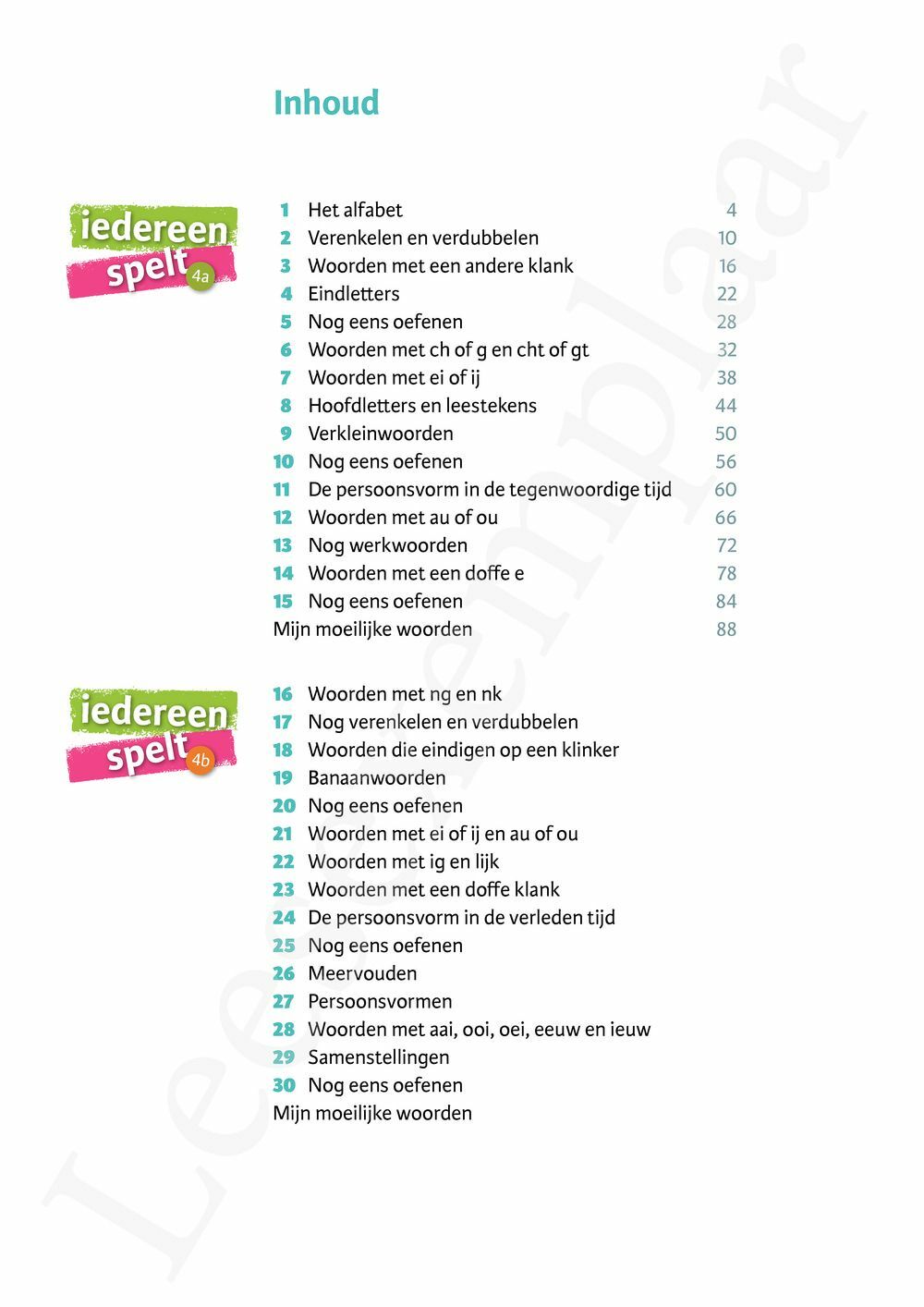 Preview: Iedereen spelt 4a Leerwerkboek