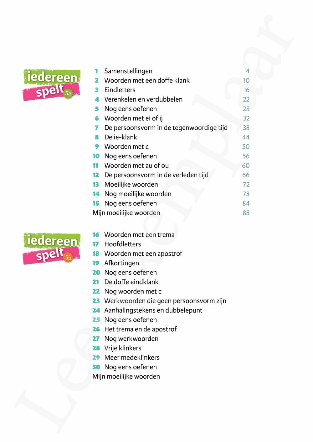 Preview: Iedereen spelt 5a Leerwerkboek