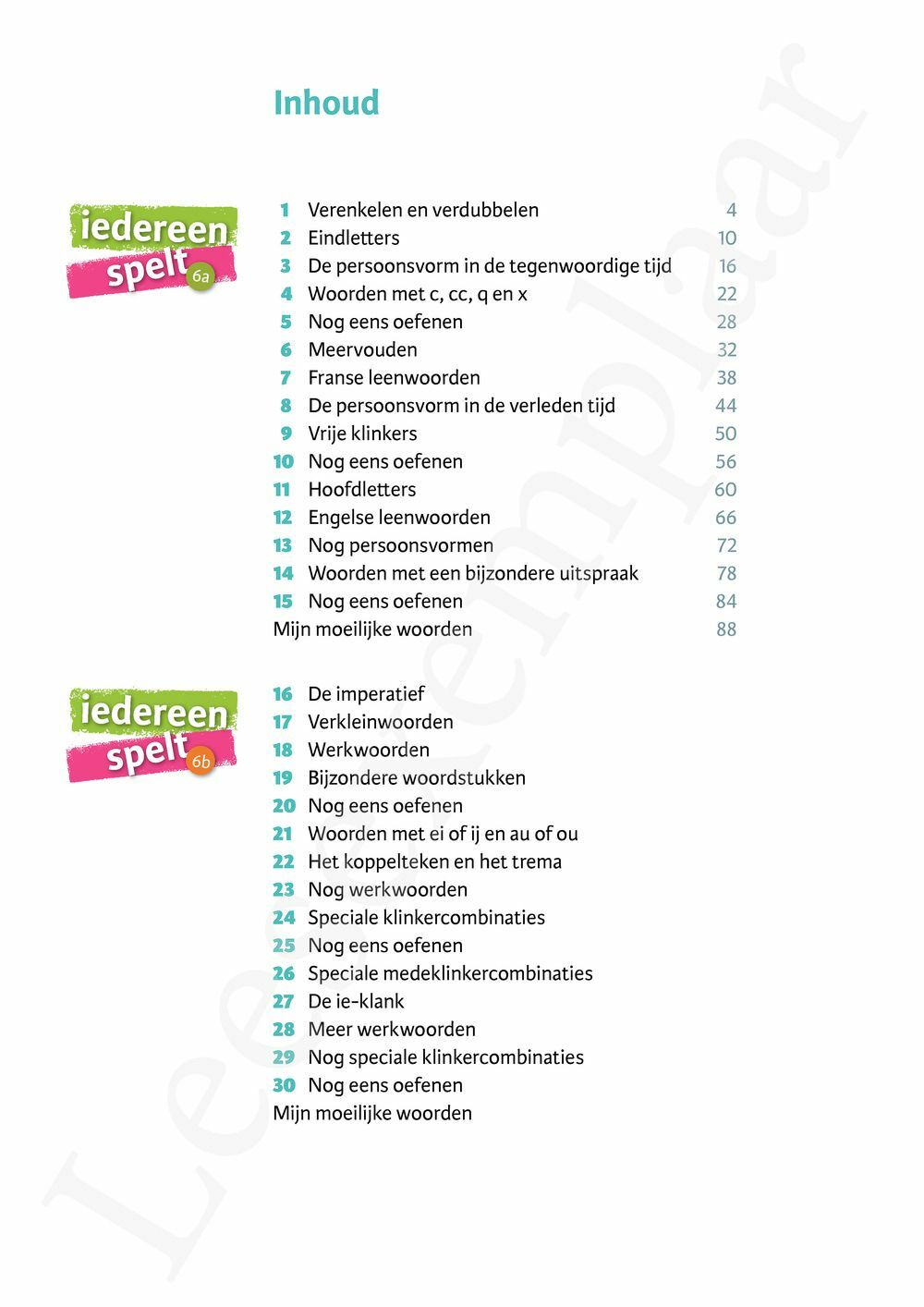 Preview: Iedereen spelt 6a Leerwerkboek