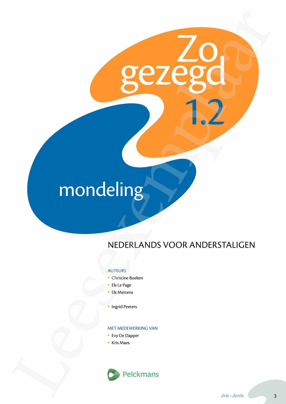 Preview: Zo gezegd 1.2 Waystage mondeling Leerwerkboek (inclusief Audio-cd voor de cursist)