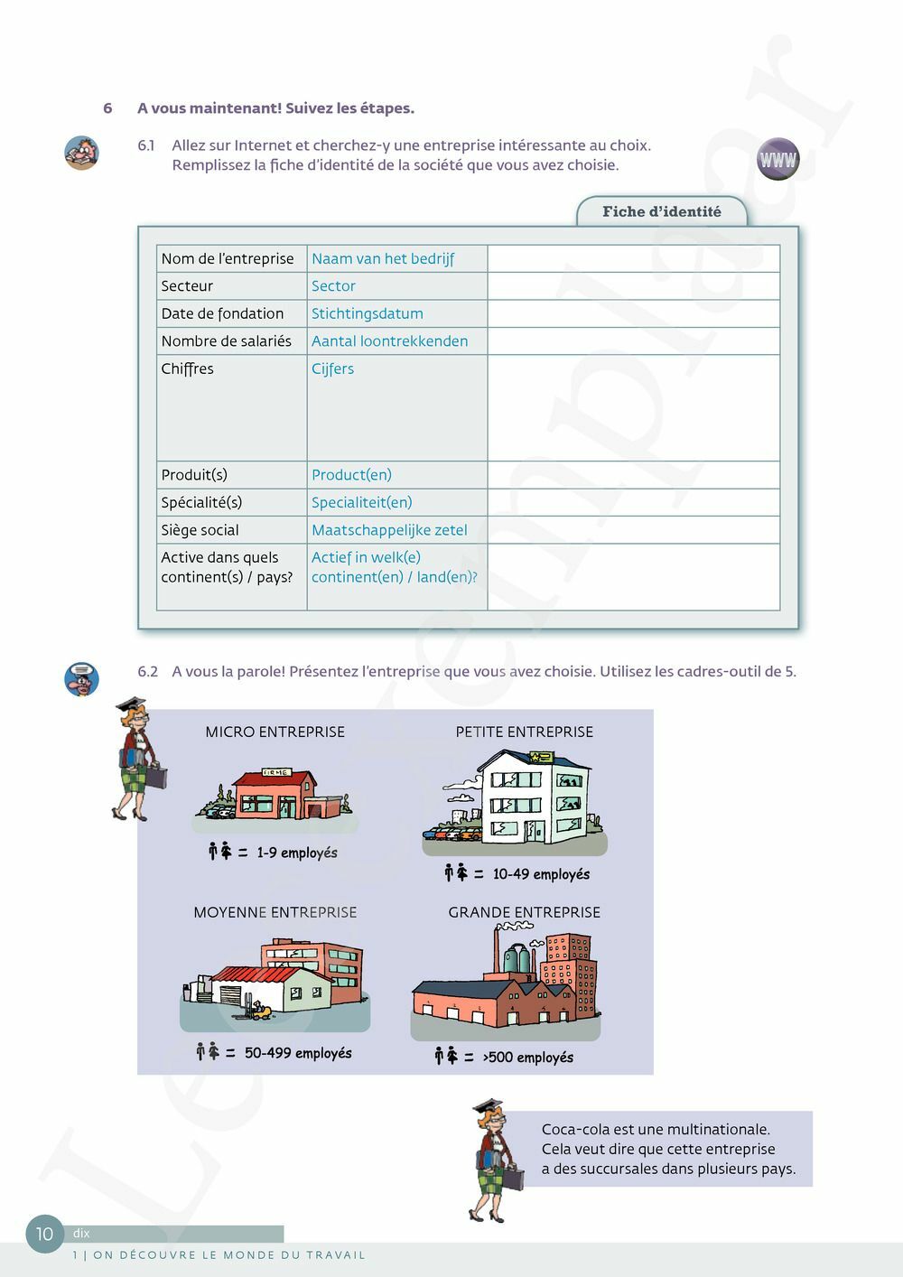 Preview: Profils Espace entreprise leerwerkboek