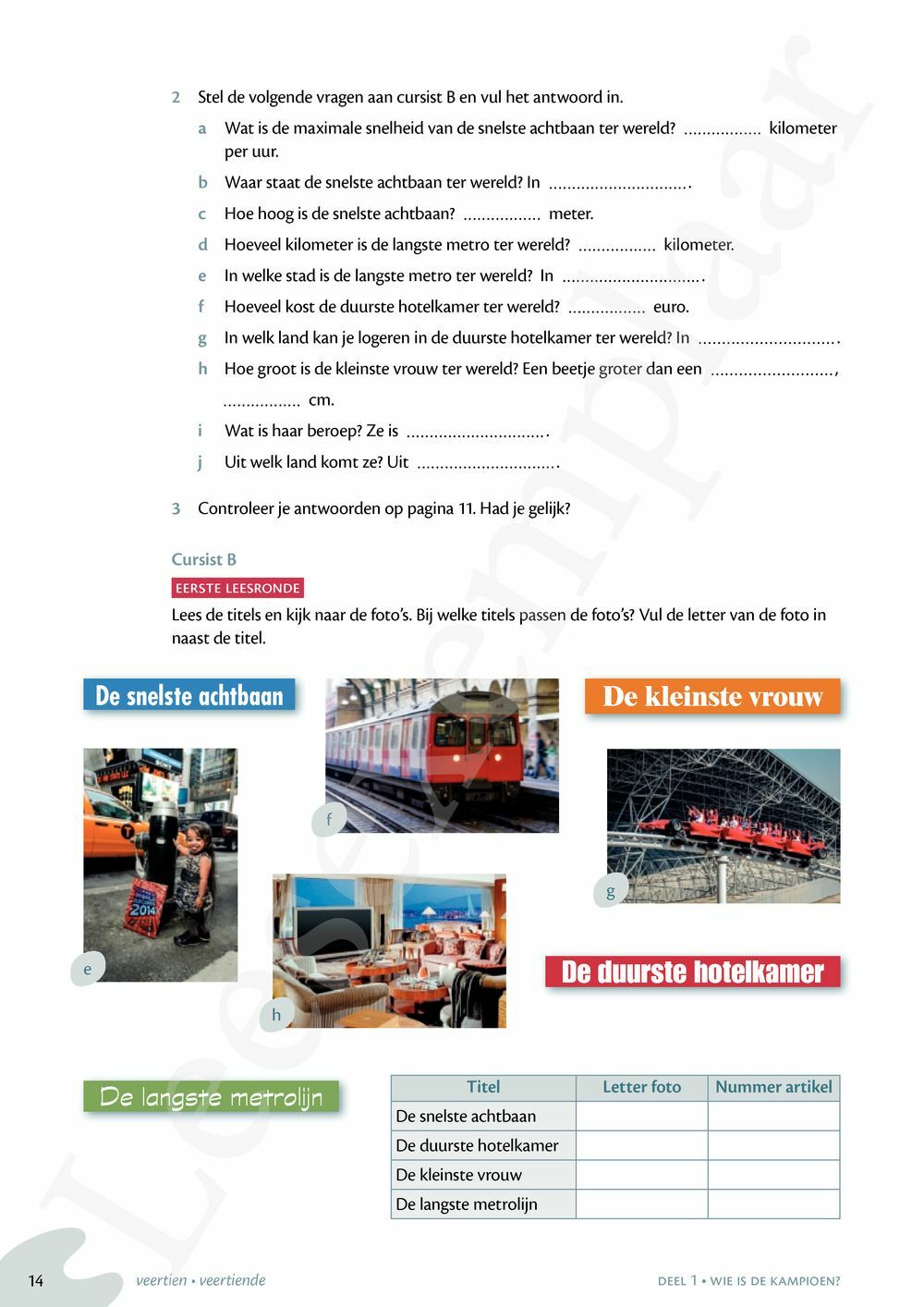 Preview: Zo gezegd 1.2 Waystage schriftelijk Leerwerkboek