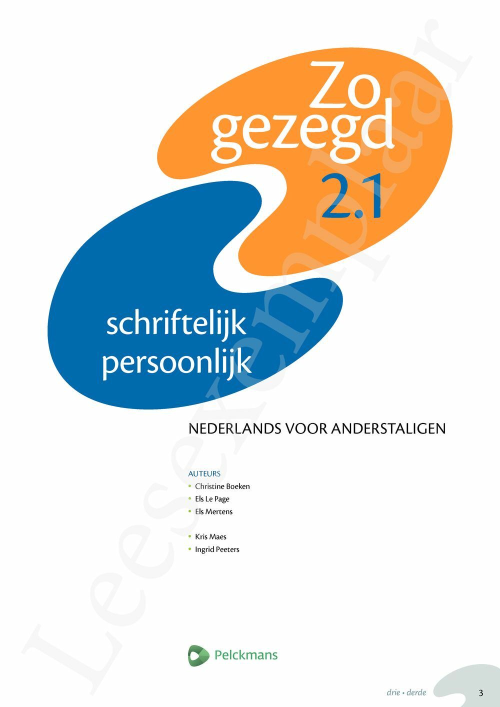 Preview: Zo gezegd 2.1 Threshold 1 schriftelijk persoonlijk Leerwerkboek