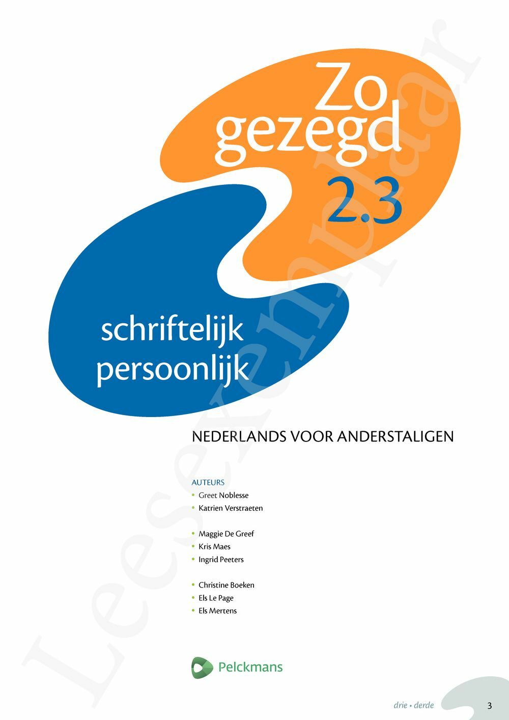 Preview: Zo gezegd 2.3 Threshold 3 schriftelijk persoonlijk Leerwerkboek