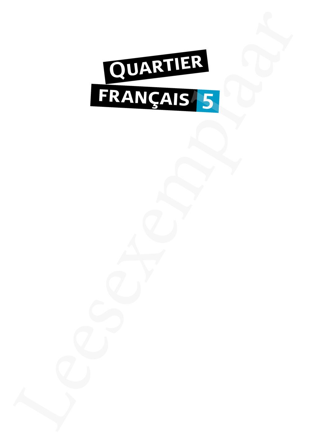 Preview: Quartier français 5 Livre de l'élève (incl. Pelckmans Portaal)