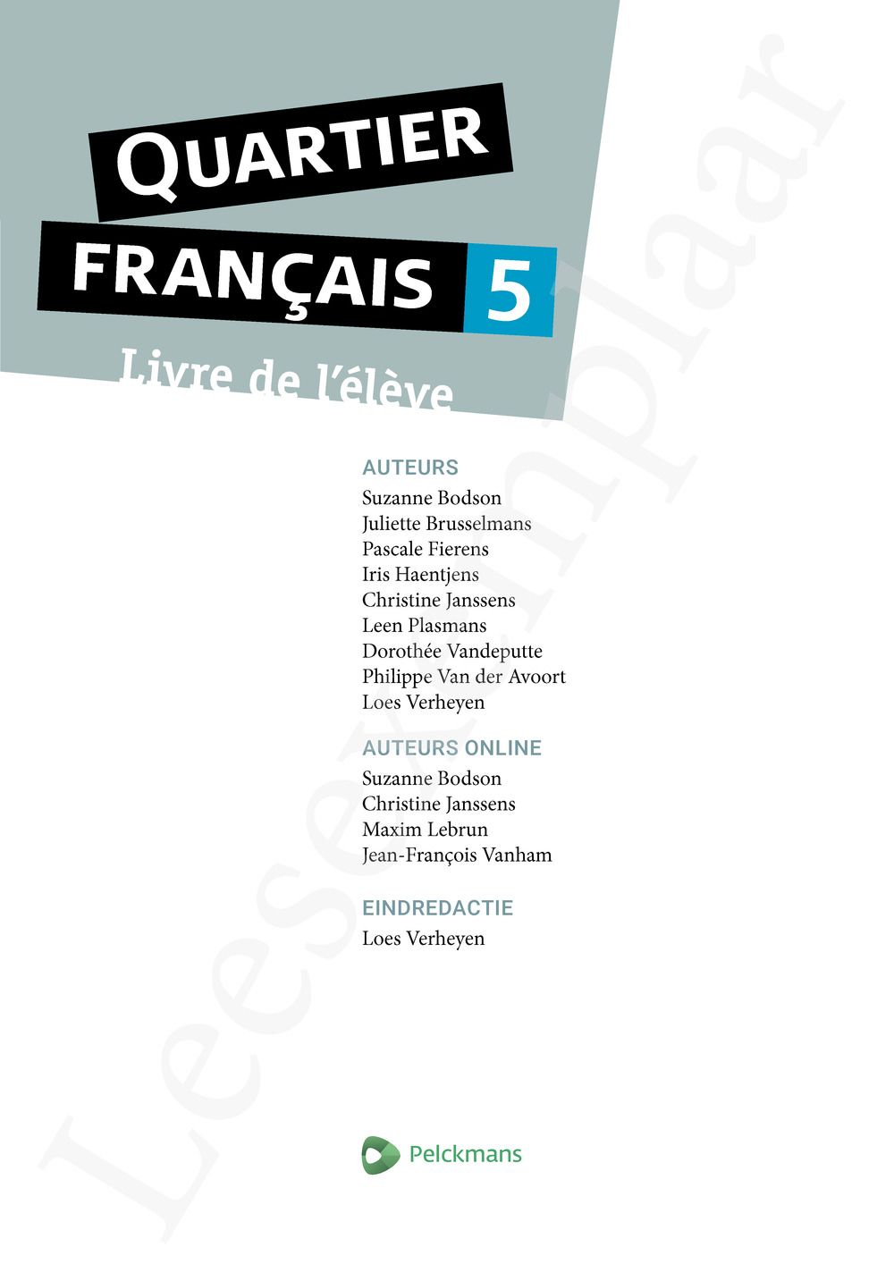 Preview: Quartier français 5 Livre de l'élève (incl. Pelckmans Portaal)