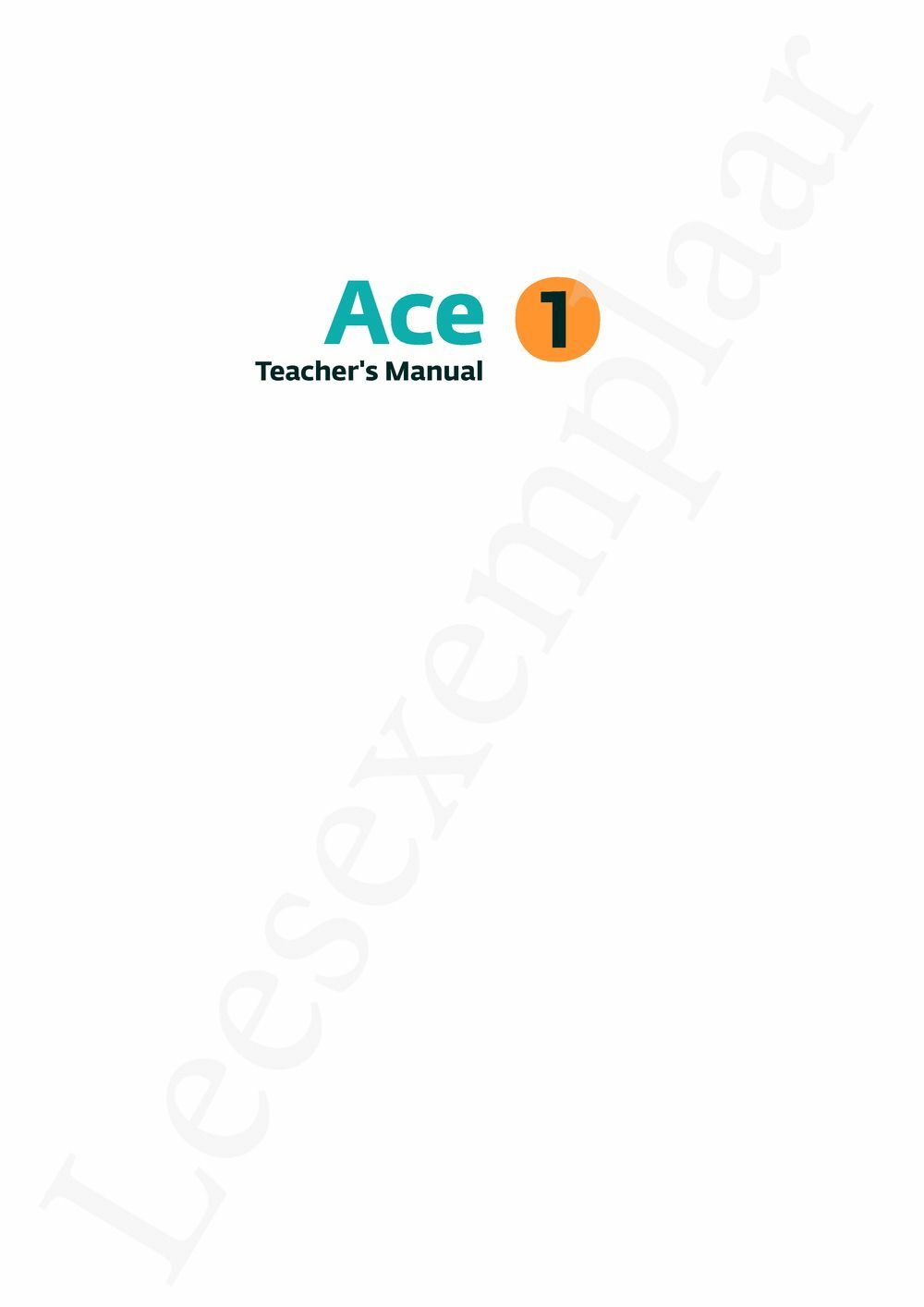 Preview: Ace 1 Teacher's Manual (incl. Pelckmans Portaal)