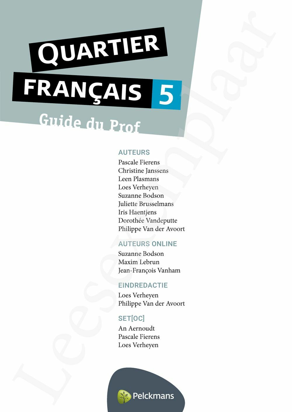 Preview: Quartier français 5 / 5/6 SET(OC) Handleiding (incl. Pelckmans Portaal)