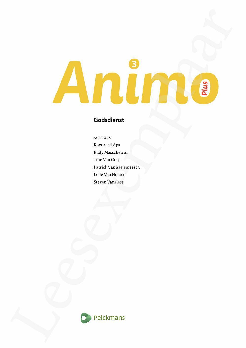 Preview: Animo 3 Plus Leerwerkboek (incl. Pelckmans Portaal)