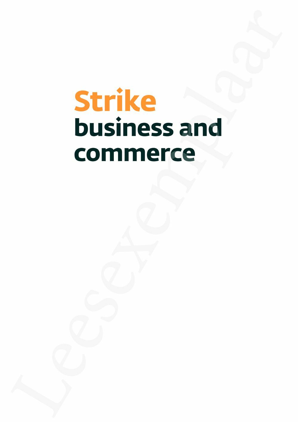 Preview: Strike Business and Commerce Leerwerkboek (incl. Pelckmans Portaal)