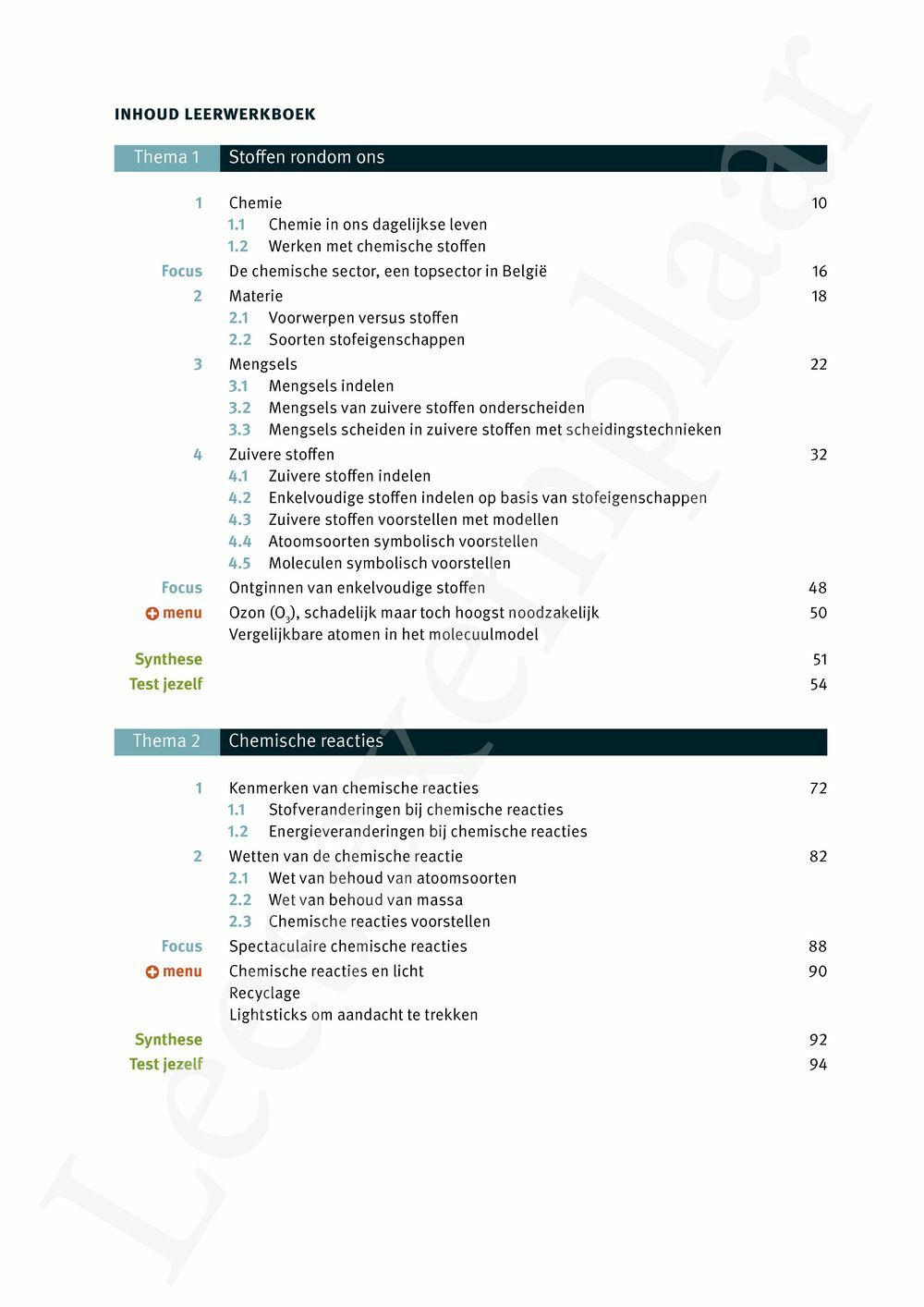 Preview: Focus Chemie 3.1 Leerwerkboek (incl. Pelckmans Portaal)