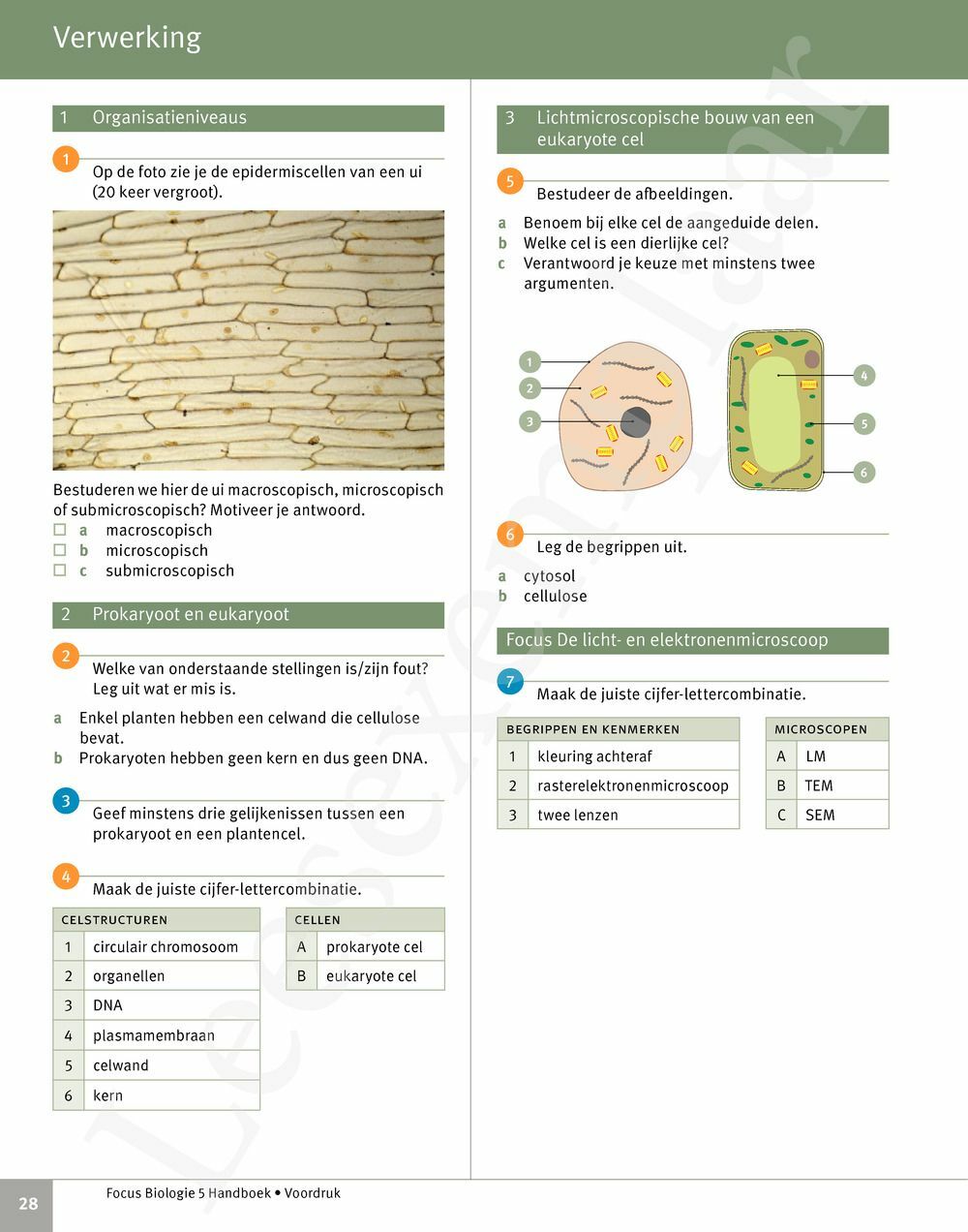 Preview: Focus Biologie 5 Cel en celprocessen Handboek (incl. Pelckmans Portaal)