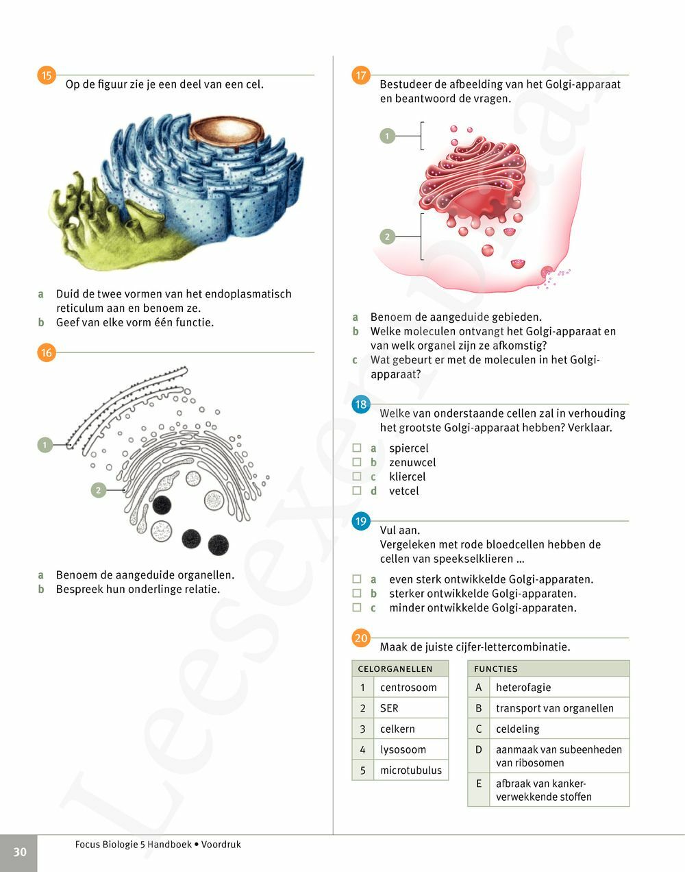 Preview: Focus Biologie 5 Cel en celprocessen Handboek (incl. Pelckmans Portaal)