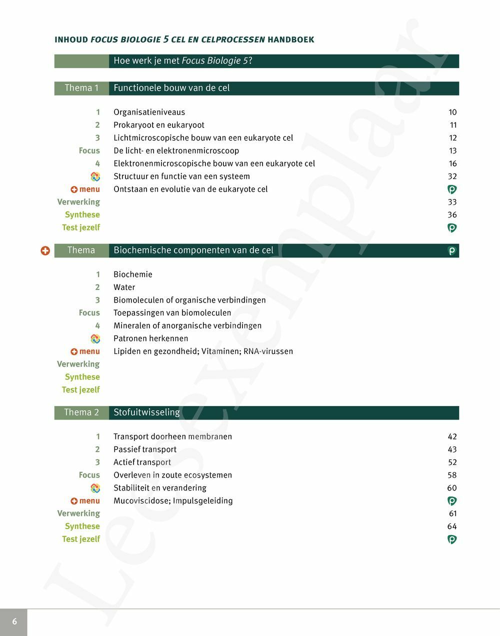 Preview: Focus Biologie 5 Cel en celprocessen Handboek (incl. Pelckmans Portaal)