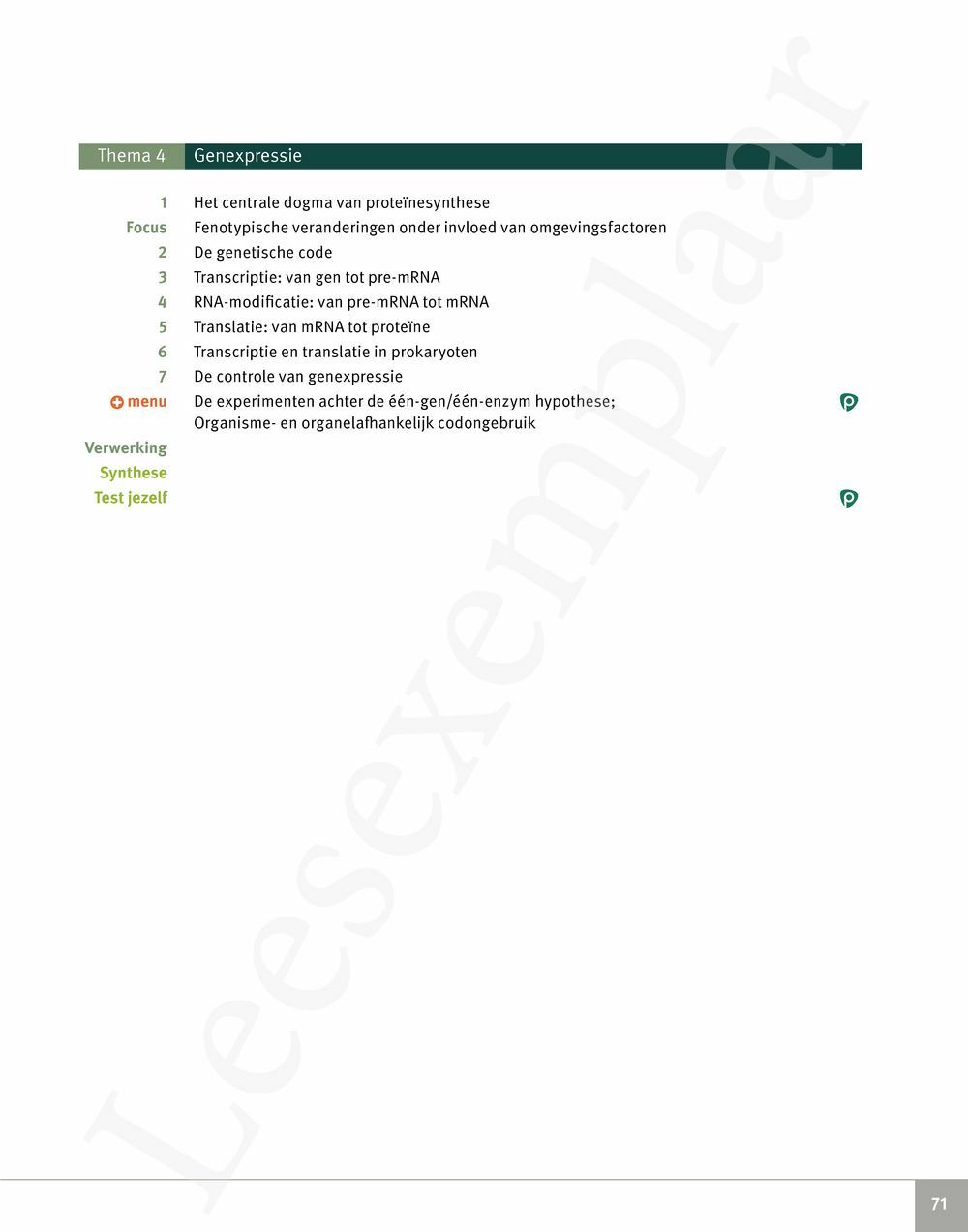 Preview: Focus Biologie 5 Cel en celprocessen Handboek (incl. Pelckmans Portaal)