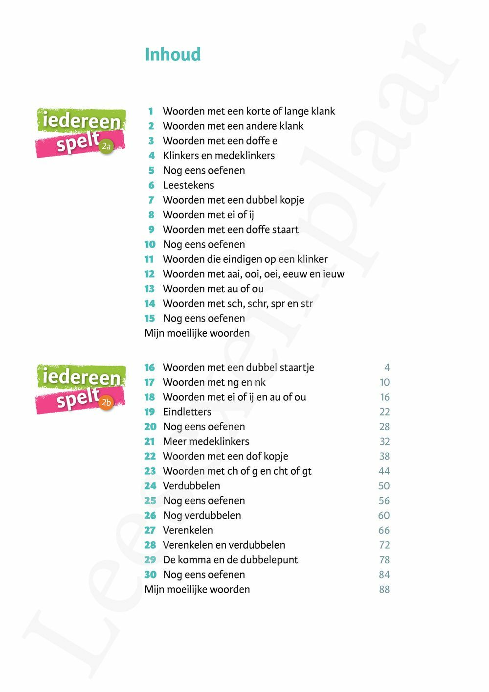 Preview: Iedereen spelt 2b Leerwerkboek