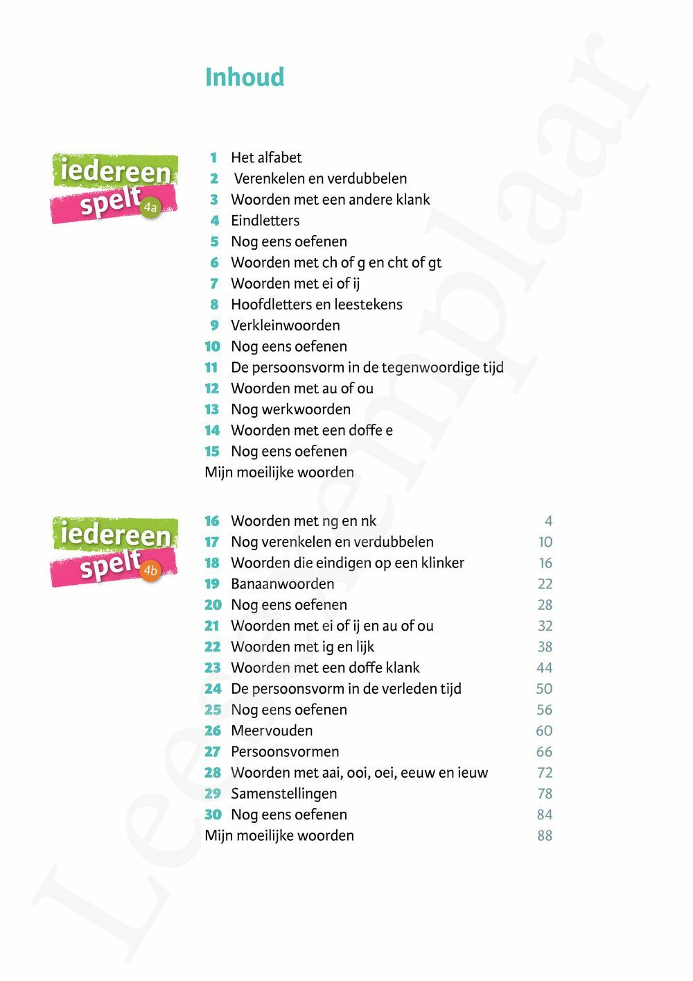 Preview: Iedereen spelt 4b Leerwerkboek