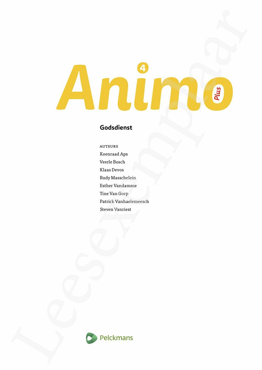 Preview: Animo 4 Plus Leerwerkboek (incl. Pelckmans Portaal)