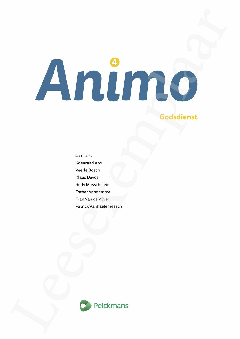 Preview: Animo 4 Leerwerkboek (incl. Pelckmans Portaal)
