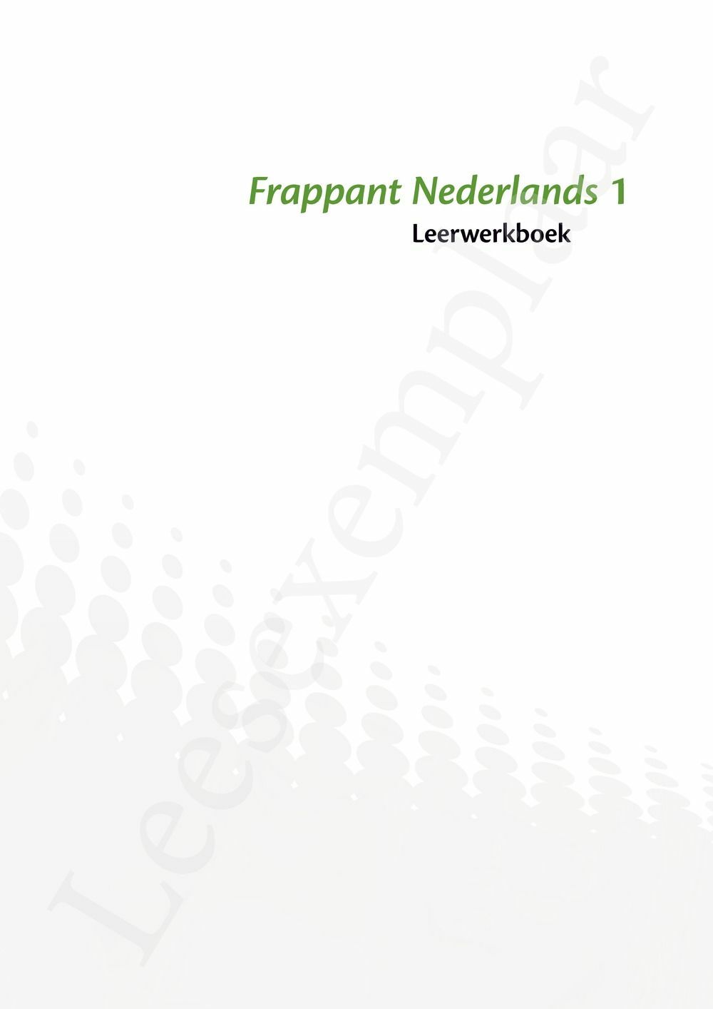 Preview: Frappant Nederlands 1 Leerwerkboek (incl. Pelckmans Portaal)