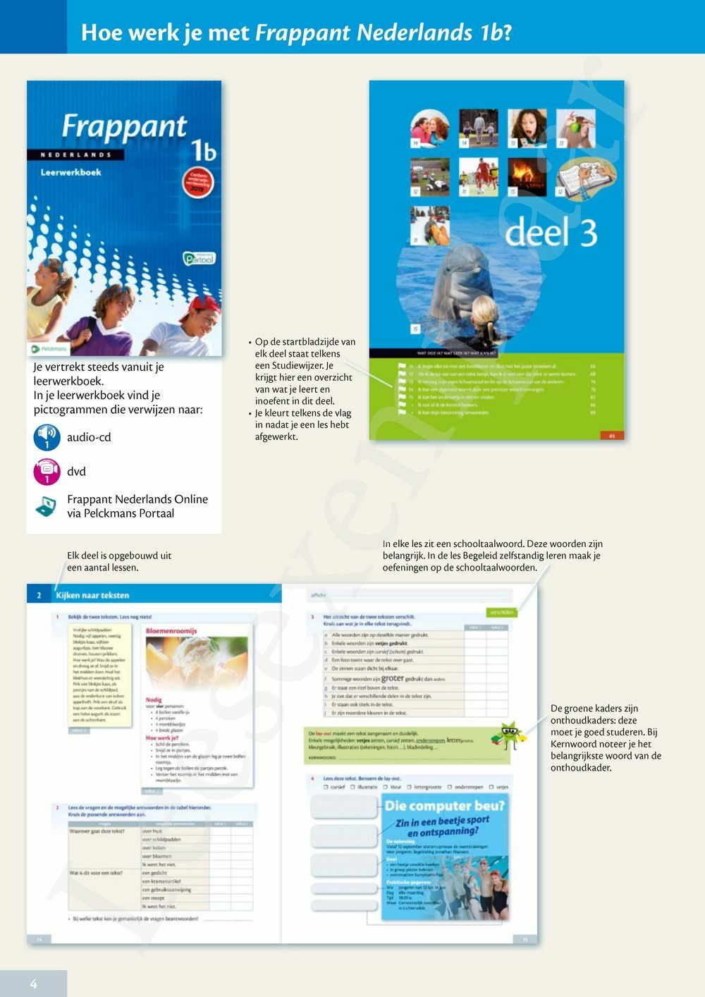 Preview: Frappant Nederlands 1b Leerwerkboek (incl. Pelckmans Portaal)