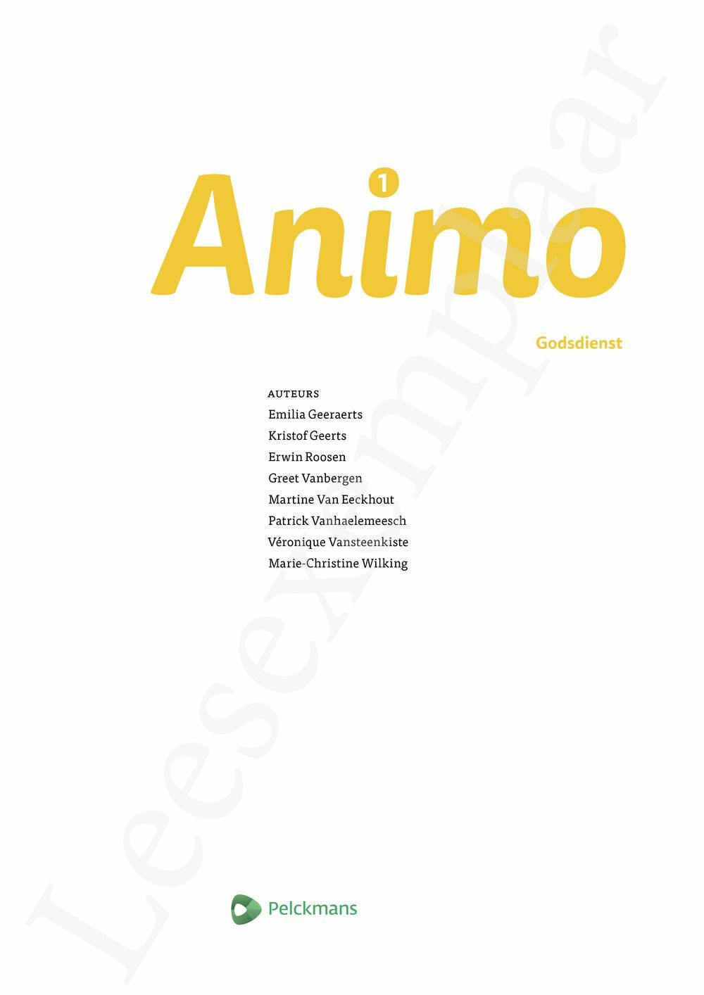 Preview: Animo 1 Leerwerkboek (incl. Pelckmans Portaal)