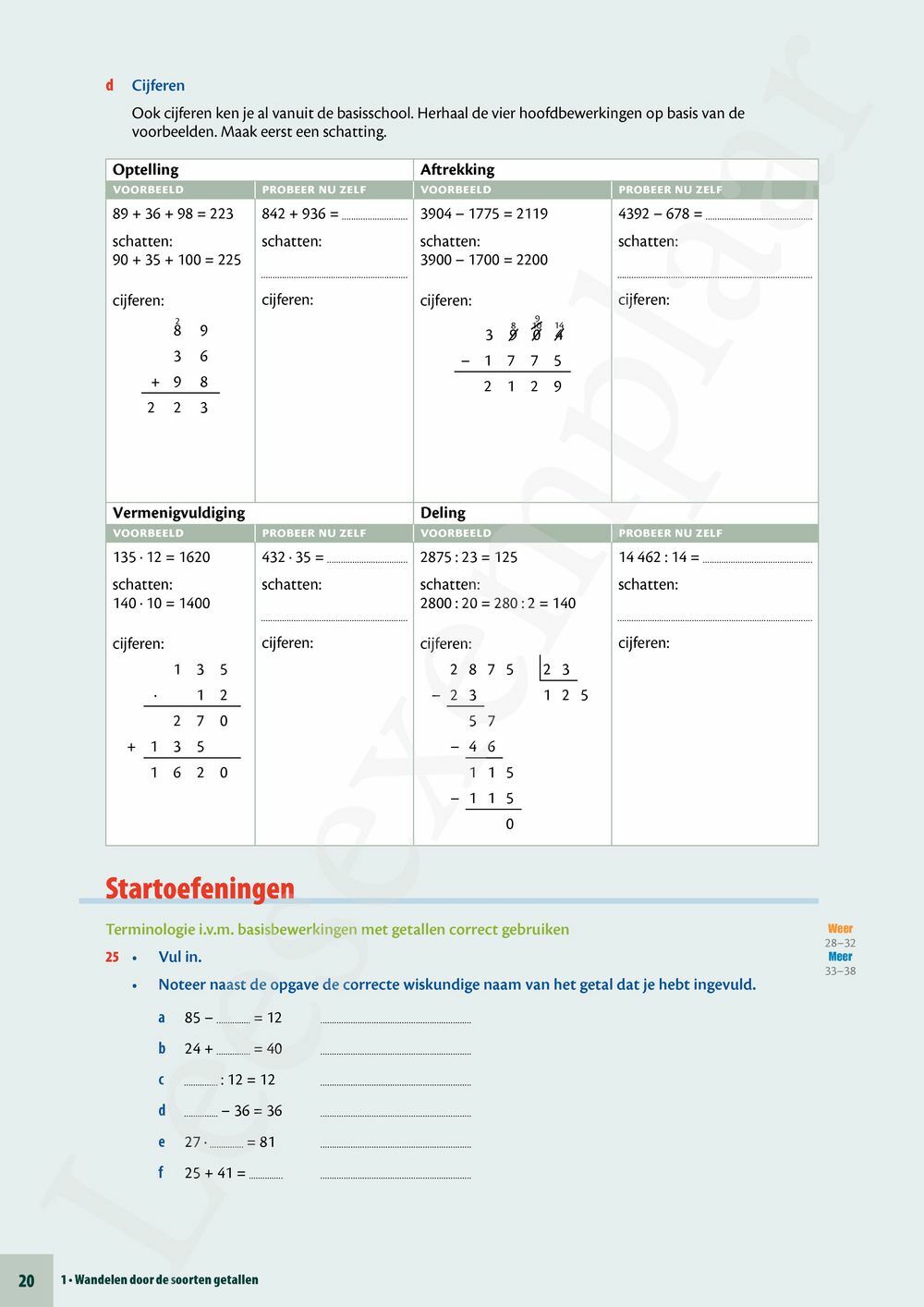 Preview: Matrix Wiskunde 1 Getallenleer Leerwerkboek (incl. Vademecum en Pelckmans Portaal)