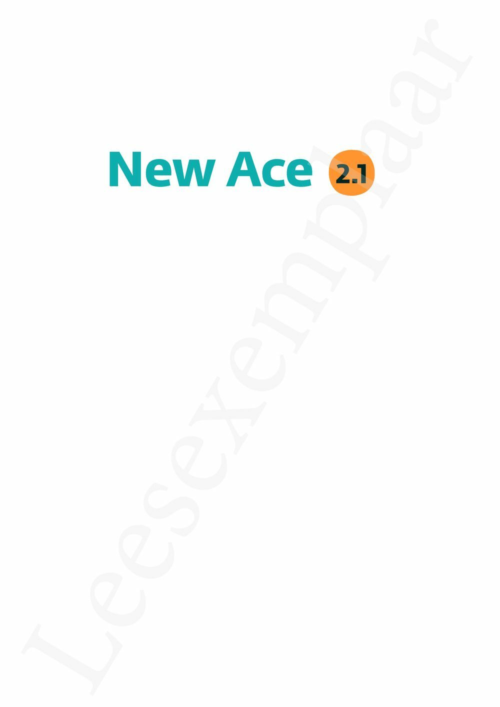Preview: New Ace 2.1 Leerwerkboek (incl. Pelckmans Portaal)