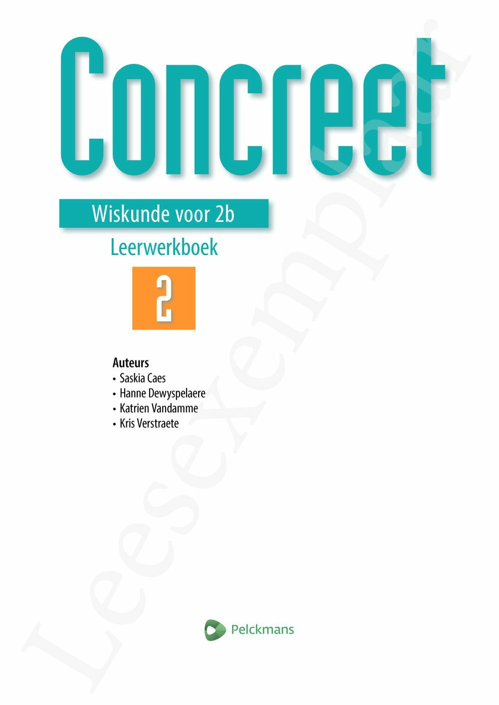 Preview: Wiskunde Concreet 2 leerwerkboek (2020) (inclusief Pelckmans Portaal)