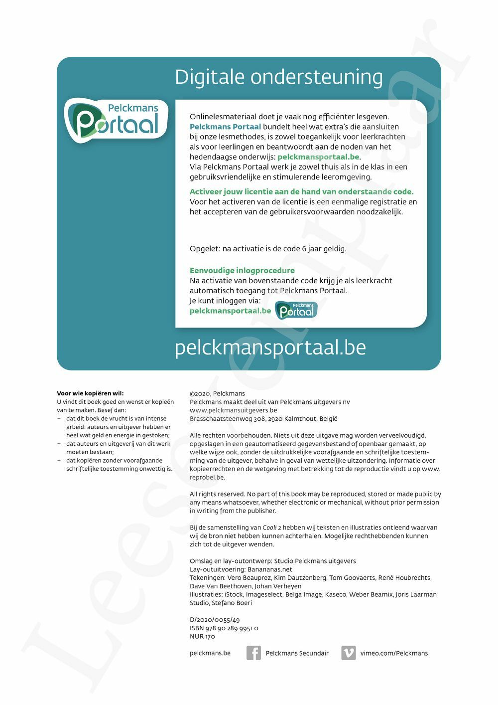 Preview: Cool! 2 handleiding (editie 2020) (inclusief Pelckmans Portaal en digitaal bordboek)