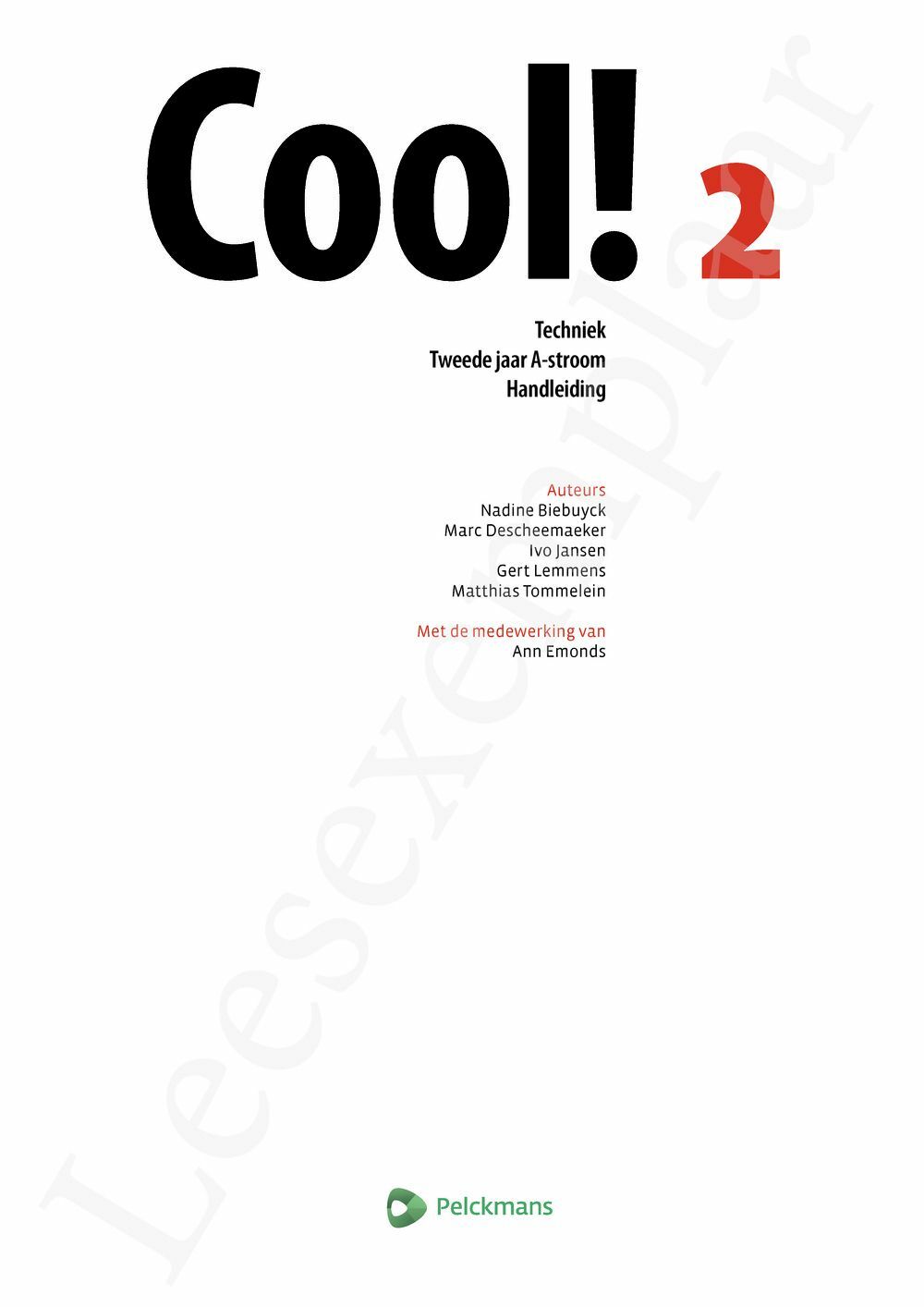 Preview: Cool! 2 handleiding (editie 2020) (inclusief Pelckmans Portaal en digitaal bordboek)