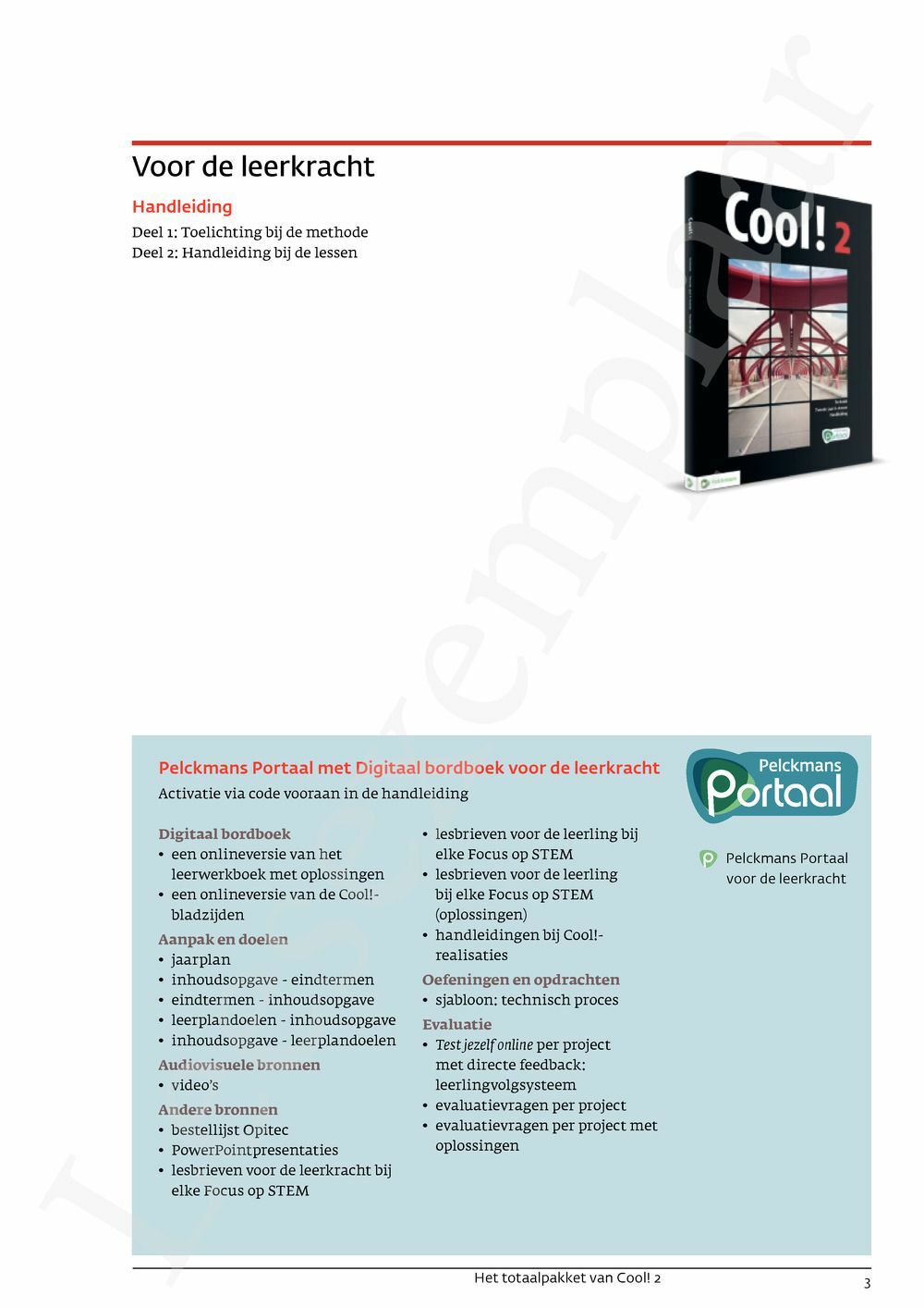 Preview: Cool! 2 handleiding (editie 2020) (inclusief Pelckmans Portaal en digitaal bordboek)