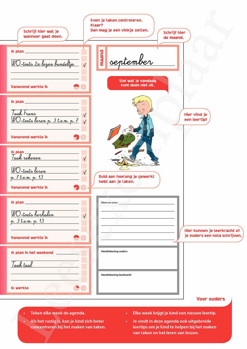Preview: KlimSlim Schoolagenda 6de leerjaar