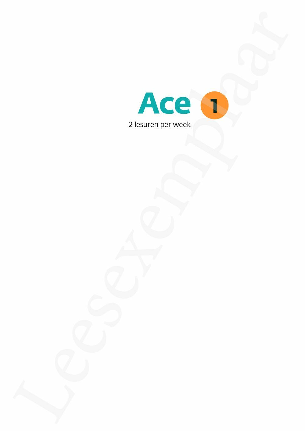 Preview: Ace 1 Leerwerkboek (editie 2025) (incl. Pelckmans Portaal)