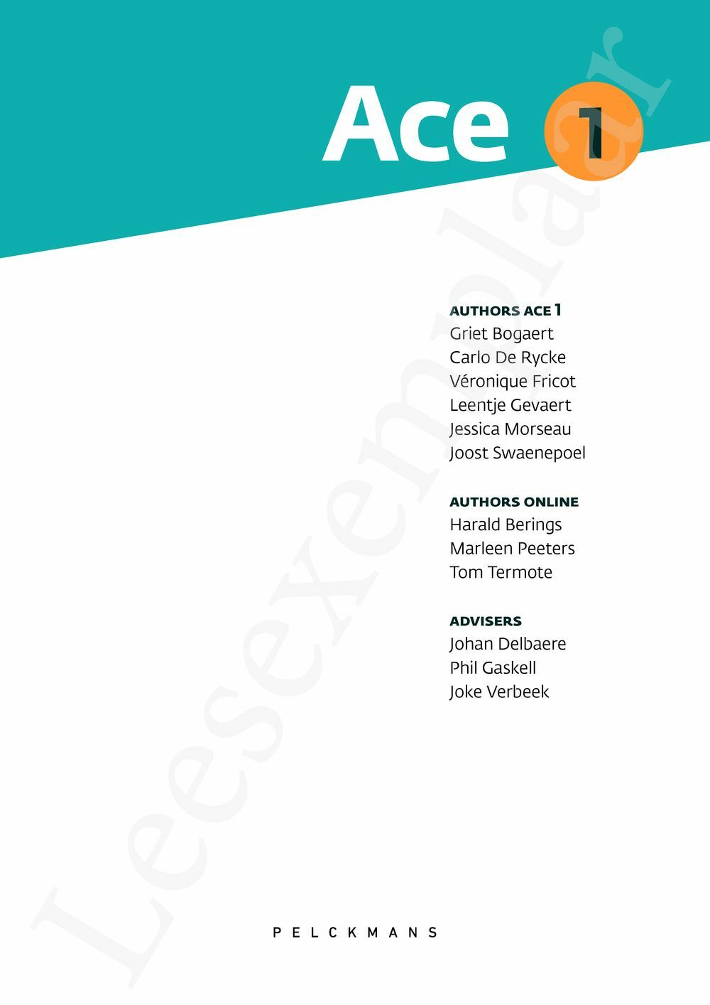 Preview: Ace 1 Leerwerkboek (editie 2025) (incl. Pelckmans Portaal)