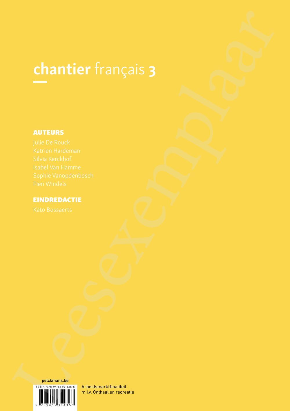 Preview: Chantier français 3 Livre de l'élève (incl. Pelckmans Portaal)