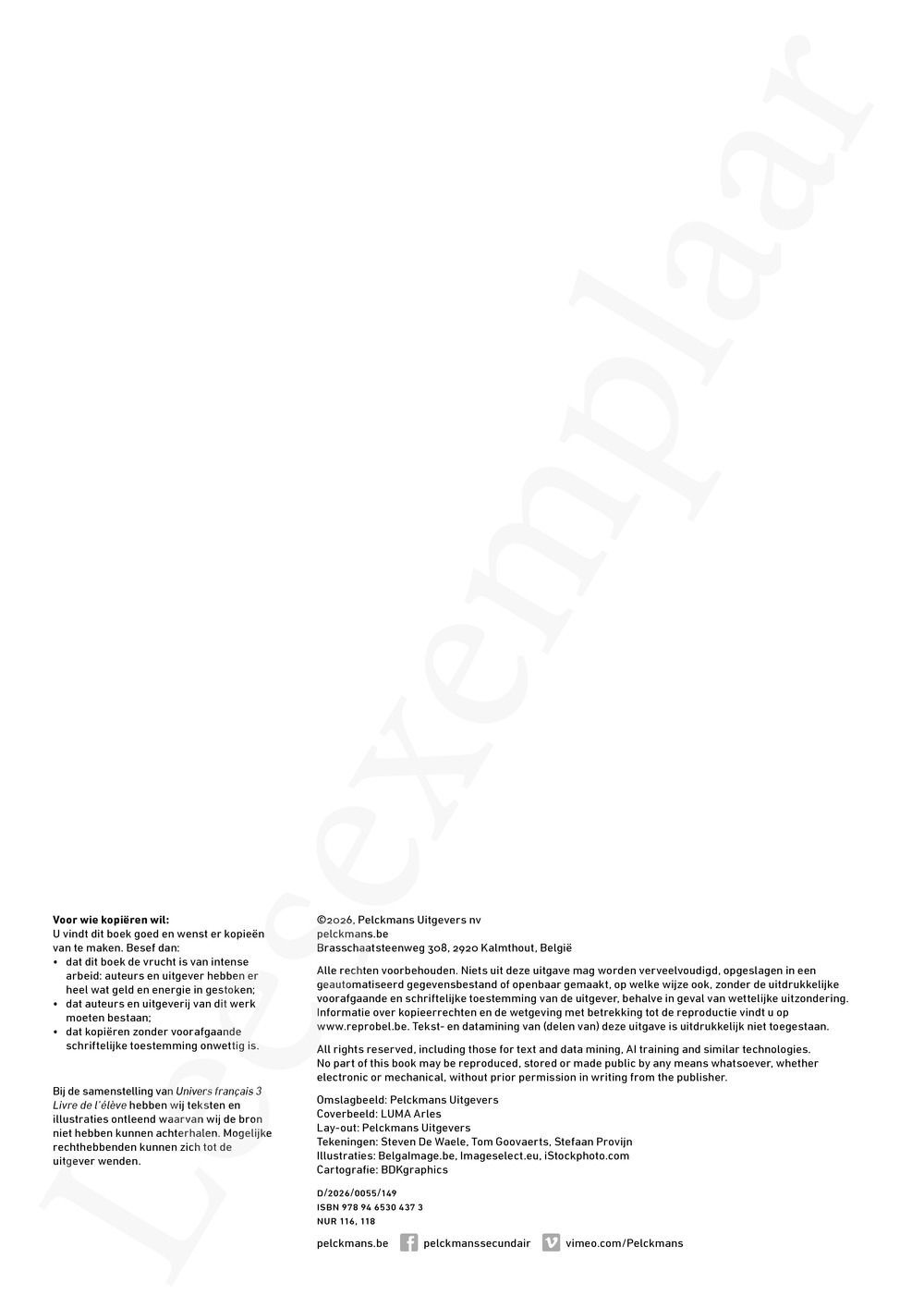 Preview: Univers français 3 Livre de l'élève (incl. Pelckmans Portaal)