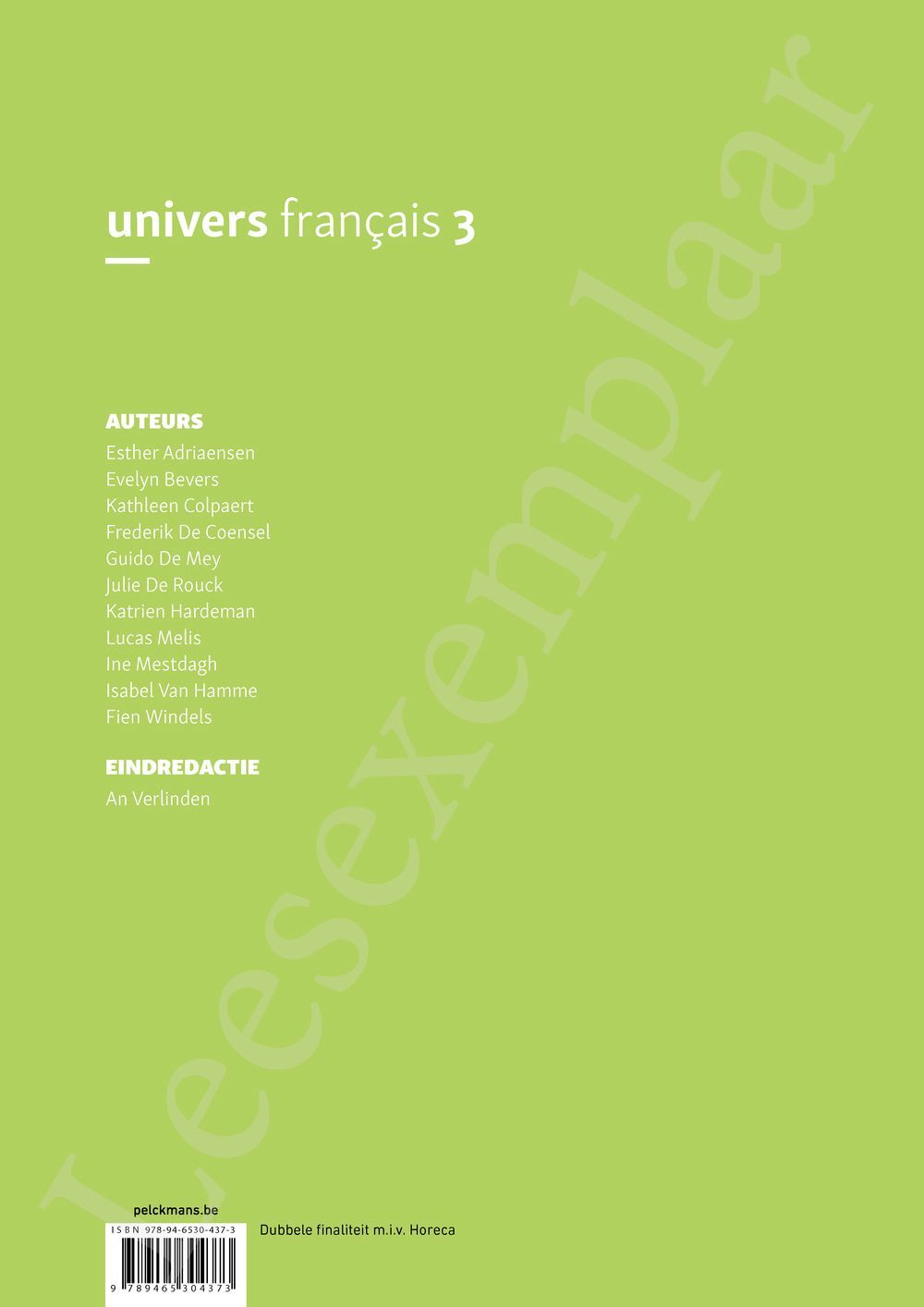 Preview: Univers français 3 Livre de l'élève (incl. Pelckmans Portaal)