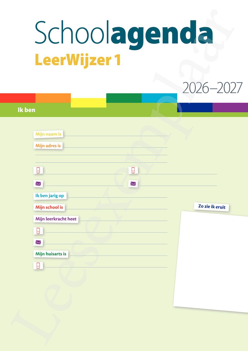 Preview: LeerWijzer 1ste leerjaar 2026-2027