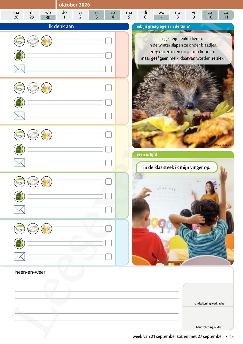 Preview: LeerWijzer 1ste leerjaar 2026-2027