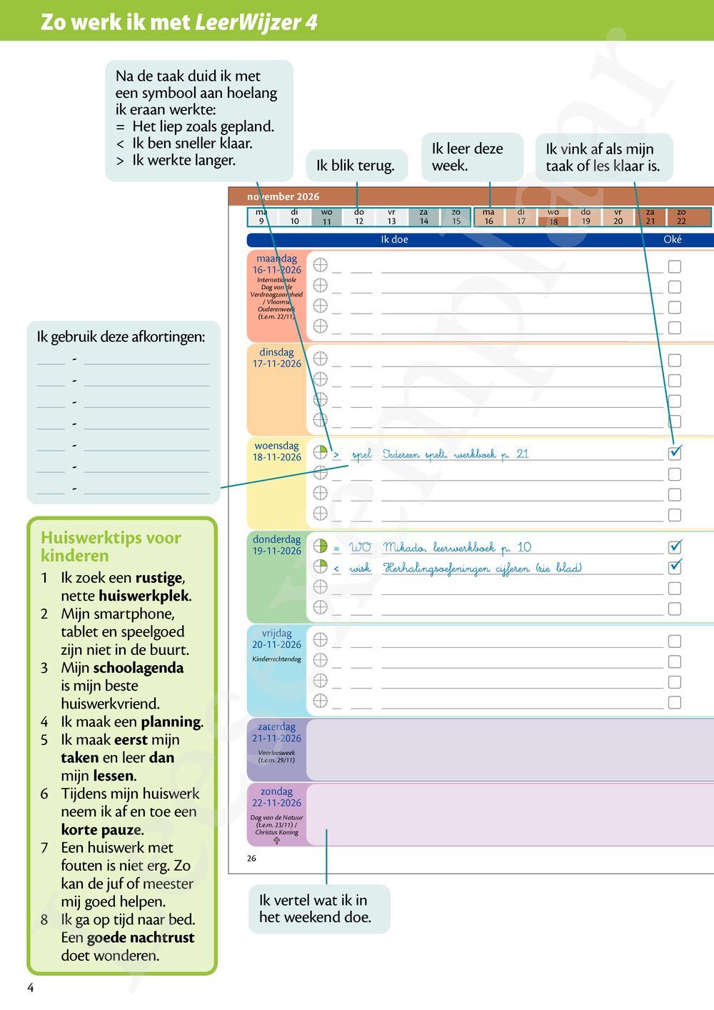 Preview: LeerWijzer 4de leerjaar 2026-2027