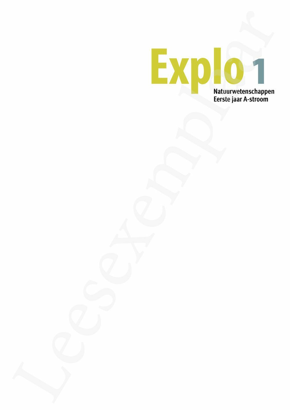 Preview: Explo 1 Leerwerkboek (incl. Pelckmans Portaal)