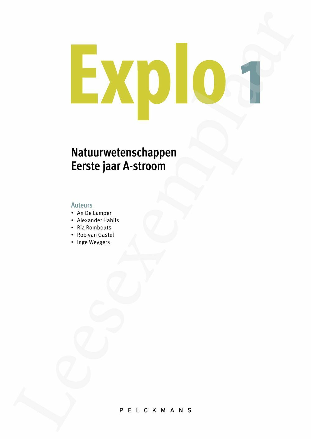 Preview: Explo 1 Leerwerkboek (incl. Pelckmans Portaal)