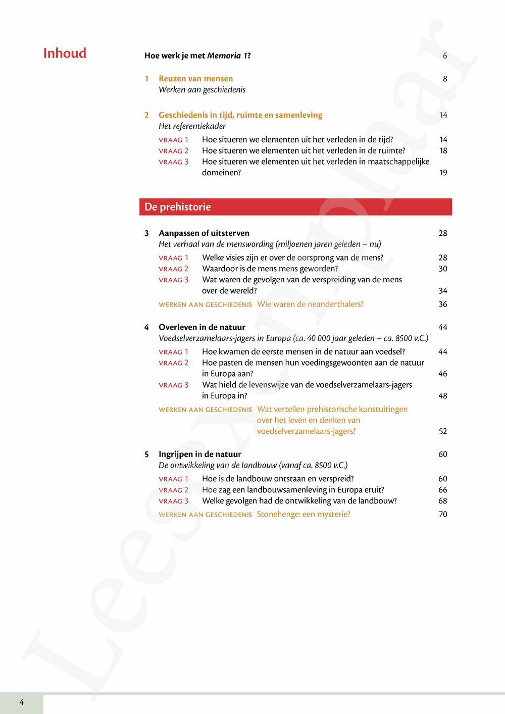 Preview: Memoria 1 Leerwerkboek (incl. Pelckmans Portaal)